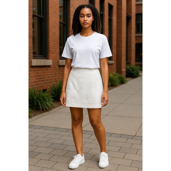 WALTER BAKER Women White Mini Skirt 8 - Picture 1 of 4